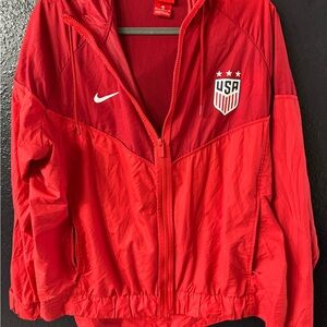 Nike Red USA Soccer Windbreaker Jacket